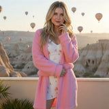 Ribbed velvet shirt + soft polarized robe