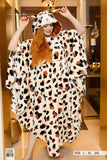 Soft velvet winter poncho