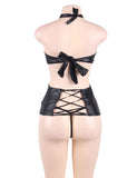 Plus Size Black Sexy Lady Leather Lingerie Egypt