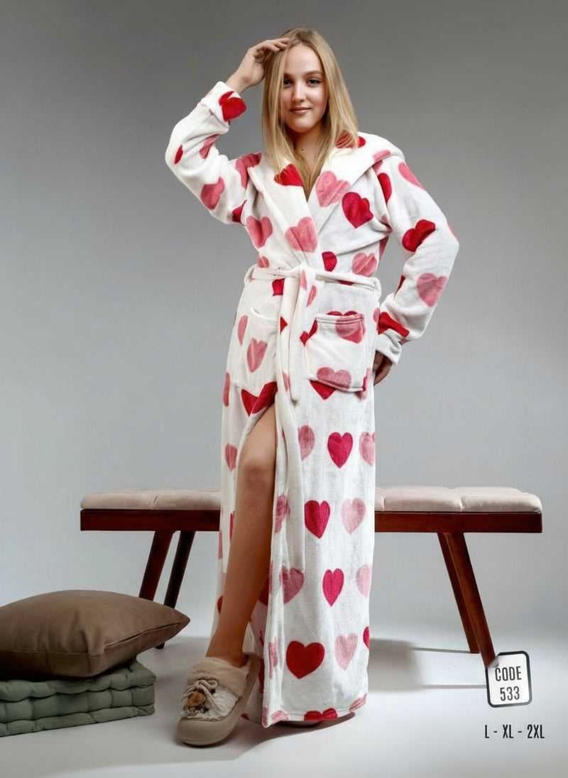 Women's long winter robe