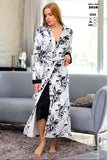 Plain winter velvet wonder dress and printed robe set