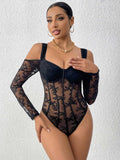 BAE Off Shoulder Lace Bodysuit