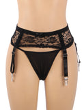 Sexy Lace Metal Clips Garter Panty