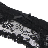 Sexy Lace Metal Clips Garter Panty
