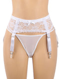 Sexy Lace Metal Clips Garter Panty