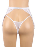 Sexy Lace Metal Clips Garter Panty