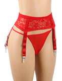 Sexy Lace Metal Clips Garter Panty