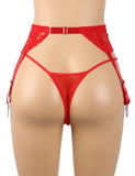 Sexy Lace Metal Clips Garter Panty
