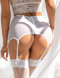 Sexy Lace Metal Clips Garter Panty