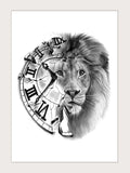 1sheet Lion Pattern Tattoo Sticker