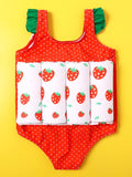 Toddler Girls Strawberry & Polka Dot One Piece Swimsuit