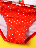 Toddler Girls Strawberry & Polka Dot One Piece Swimsuit