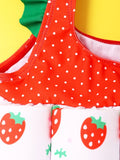 Toddler Girls Strawberry & Polka Dot One Piece Swimsuit