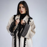 Suede fringed kaftan