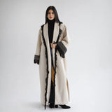 Suede fringed kaftan