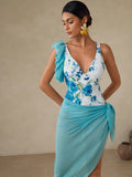 Swim Oasis Deep V-Neck Tummy Control One-Piece Swimsuit