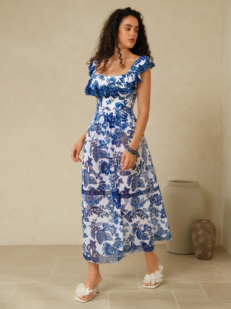 Swim Oasis Summer Beach Holiday Boho Blue & White