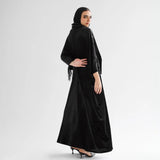 Velvet tasseled kaftan dress