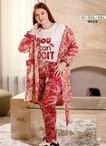 Elegant women's 3-piece pajama set