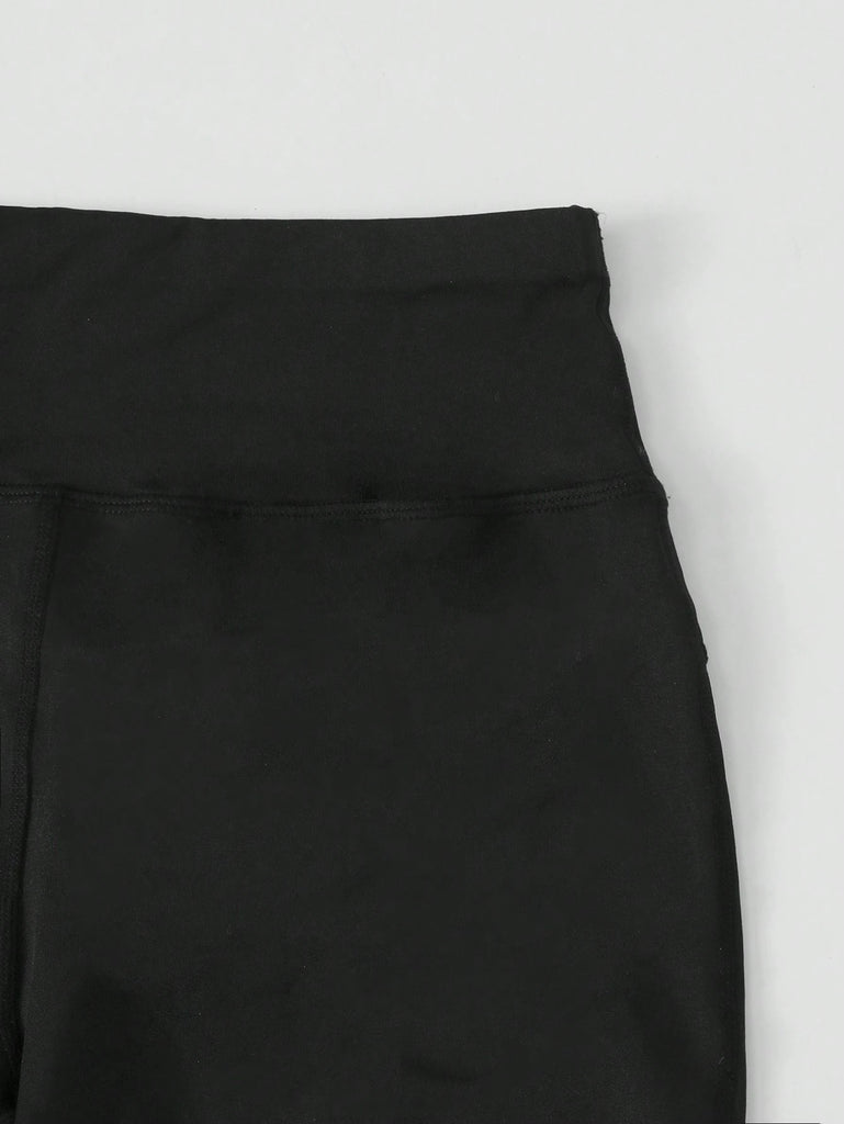Women Casual Fashion Sports Tight Solid Color Thin Fleece Yoga Pants