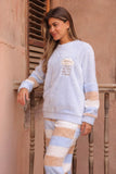Women's Winter Polar Pajama Set – Color Block