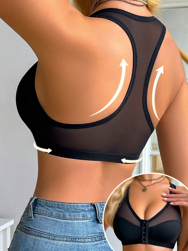 Women’s Plain Casual Wireless Front Closure Comfortable Bra