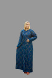 Women's abaya, embroidered with linen material