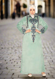 Elegant women's winter abaya