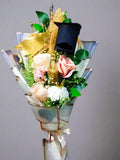 Artificial flower bouquet for graduation