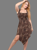 Women's short dress with seven