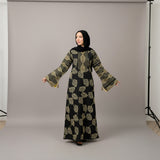Women's abaya, embroidered with linen material