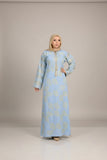Women's abaya, embroidered with linen material