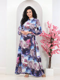 Women's summer floral abaya