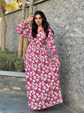 Women's floral abaya