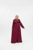 Women's abaya, embroidered with linen material