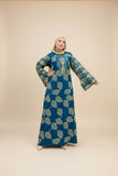Women's abaya, embroidered with linen material