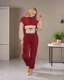 Two-piece winter pajamas, a T-shirt made of Turkish Lycra and high-quality Lycra pants made of Turkish Lycra.