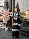 Women's summer abaya with flowers