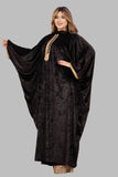 Women's abaya, free size, winter, French velvet braka