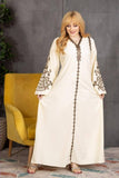 Cotton abaya with hand embroidery