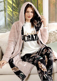 Women's winter pajamas 3 pieces