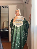 Women's abaya, fabric: imported Fresca patterned