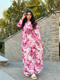 Women's floral abaya