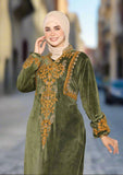 Elegant women's winter abaya