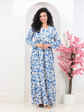 Women's floral summer abaya