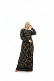 Women's abaya, embroidered with linen material