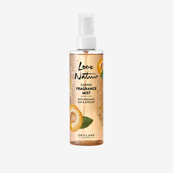 Love Nature mist spray with oatmeal and organic apricot extract