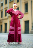 Women's velvet abaya