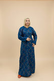 Women's abaya, embroidered with linen material