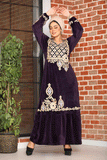 Women's floral winter abaya